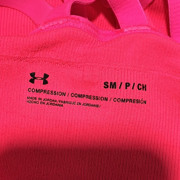 Under Armour, Children size small, hot pink sports bra. - Picture 3 of 4